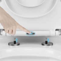 Capac toaleta 2 in 1, inchidere silentioasa, cu reductie copii, alb, Vivo, WTS-208